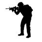 軍人 サバイバルゲーム,サバゲ,構える,狙う,撃つ,銃,武器,人,人物,軍のシルエット素材