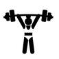 ボディビル ボディビル,ボディービル,ボディビルディング,ボディビルダー,ピクトグラム,バーベル,トレーニング,筋トレ,鍛える,女性のシルエット素材