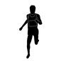マラソン マラソン 運動,走る,走る人,男性,レース,レース中,大会,フルマラソン,ゼッケン,ランニングウェアのシルエット素材
