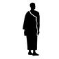 僧侶 寺,人,人物,僧侶,僧,袈裟,お坊さん,仏教,仏教徒,全身のシルエット素材