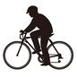 自転車 自転車 自転車,人,人物,乗る,乗り物,漕ぐ,移動,通勤,帽子,男性のシルエット素材