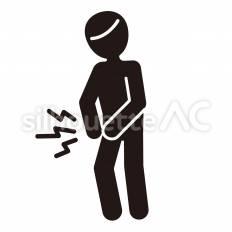股関節の痛み 股関節,腰,骨盤のシルエット素材