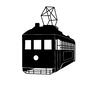 電車 電車 電車,鉄道,車両,鉄道車両,乗り物,乗物,乗車,列車,車体,交通手段のシルエット素材