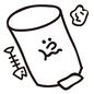 ごみ箱 ごみ箱 ごみ箱,ごみばこ,ゴミ箱,生ゴミ,生ゴミ入れ,燃えるごみ,魚の骨,顔,かわいい,簡単のシルエット素材