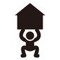 マイホーム マイホーム,自宅,人,人物,支える,持ち上げる,戸建て,一戸建て,ピクトグラム,ローンのシルエット素材