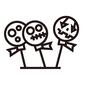 ロリポップ ロリポップ,オバケ,ハロウィンお菓子,怖い顔,ハロウィン飾り,コミカルハロウィン,ハロウィン,ハロウィーン,10月,秋のシルエット素材