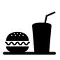 ハンバーガー ハンバーガー ハンバーガー,ハンバーガーセット,ファストフード,ドリンク,飲み物,食べ物,食事,軽食,グルメ,アイコンのシルエット素材