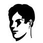 男性 男性 男性,男の人,真ん中分け,パーマ,影,がっちり,横顔,似顔絵,アップ,顔のシルエット素材