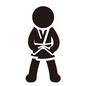 柔道 柔道 柔道,授業,部活,胴着,胴衣,構える,正面,ポーズ,ピクトグラム,人物のシルエット素材