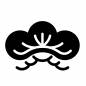松 松 松,植物,マーク,正月,縁起物,松竹梅,年賀状,行事,和風,レトロのシルエット素材
