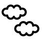 雲 雲 雲,くも,くもり,曇り,曇り空,もくもく,天気,雨雲,空模様,天候のシルエット素材