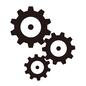 歯車 歯車,ギア,3種類,噛み合う,専門分野,授業,アイテム,回転軸,ギヤ,大のシルエット素材