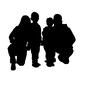 家族 家族 一家,しゃがむ,男性,父親,母親,女性,子供,大人,ファミリー,家族のシルエット素材