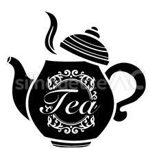 ティーポット ティーポット ティーポット,側面,ティーのシルエット素材