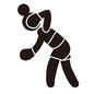 格闘技 スポーツ,女性,全身,横向き,攻撃,パンチ,グローブ,構え,人物,人のシルエット素材