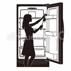 冷蔵庫の掃除 冷蔵庫,掃除,庫内のシルエット素材