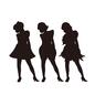 アイドル 3人組,女性,アイドルグループ,ポーズ,並ぶ,振付,芸能人,タレント,アイドル,人のシルエット素材