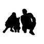 家族 家族 一家,しゃがむ,男性,父親,母親,女性,子供,大人,ファミリー,家族のシルエット素材