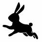走るウサギ 走るウサギ ウサギ,走る,ジャンプ,お月見,十五夜,中秋の名月,観月,動物,1匹,全身のシルエット素材