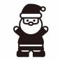 サンタクロース(万歳のポーズ) サンタクロース(万歳のポーズ) サンタクロース,クリスマス,人物,男性,おじいさん,万歳,顎ひげ,帽子,三角,ポンポンのシルエット素材