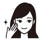 美肌の女性 美肌の女性 人物,人,女性,女,1人,キラキラ,モデル,メイクアップ,メイク,化粧のシルエット素材