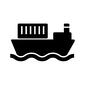 貨物船 貨物船 乗り物,航海,貨物船,コンテナ,船,船舶,宅配,宅配物,貨物,物流のシルエット素材
