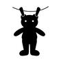 ぬいぐるみ ぬいぐるみ,洗う,干す,洗濯ばさみ,クリップ,紐,クマ,洗濯ロープ,洗濯のシルエット素材