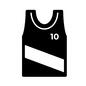 スポーツウェア ユニフォーム,タンクトップ,数字,10,番号,トレーニングウェア,丸襟,ライン,ランニング,洋服のシルエット素材