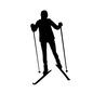 クロスカントリー クロスカントリー クロスカントリー,滑る,スキー,ウィンター,冬,スポーツ,運動,人,人物,全身のシルエット素材
