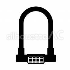U字ロック u字,ロック,解錠のシルエット素材