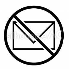 迷惑メール拒否 メール,迷惑,遮断のシルエット素材