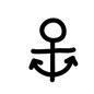 錨 錨,いかり,アンカー,錨マーク,いかりマーク,丸,記,矢印,手描き,海のシルエット素材
