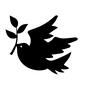 鳩 鳩 鳩,鳥,葉,咥える,オリーブの枝,聖書植物,一羽,飛ぶ,キリスト教,運ぶのシルエット素材