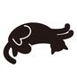 猫 寝転ぶ,仰向け,昼寝,猫,ねこ,ネコ,動物,かわいい,キュート,アイコンのシルエット素材