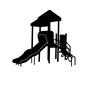 すべり台 すべり台,はしご,階段,ステップ,はしご,ラダー,スライダー,公園,公園遊具,アスレチックのシルエット素材