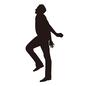 踊る 踊る ダンサー,パフォーマー,踊る,ダンス,男性,横向き,全身,片足上げる,ユニーク,おもしろいのシルエット素材