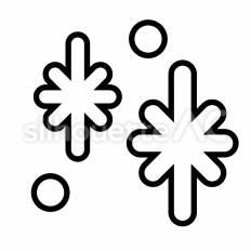 キラキラ　白抜き キラキラ,光,飾りのシルエット素材