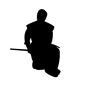 剣道 剣道 しゃがむ,座る,剣道,武道,剣術,競技,スポーツ,人物,準備のシルエット素材