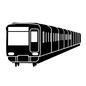 電車 電車 電車,鉄道,車両,鉄道車両,乗り物,乗物,乗車,列車,車体,交通手段のシルエット素材