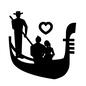 ハネムーン ハネムーン アイコン,乗り物,船,ゴンドラ,イタリア,ヴェネチア,海外旅行,ベネチア,3人,ハートのシルエット素材