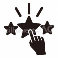 EC　レーティング レーティング,星,レビューのシルエット素材