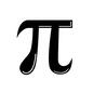 円周率 π,パイ,円周率,数学,数式,学校,3.14,計算式,無理数,数学定数のシルエット素材