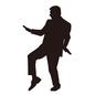 踊る 踊る ダンサー,パフォーマー,全身,踊る,ダンス,男性,横顔,つま先立ち,膝を曲げる,決めポーズのシルエット素材