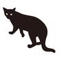 黒猫 黒猫 猫,一匹,おとも,振り返る,歩く,動物,生き物,仲間,ねこ,ネコのシルエット素材
