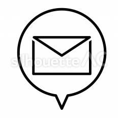 ダイレクトメール ダイレクトメール,封筒,通信のシルエット素材