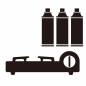 カセットコンロ カセットコンロ,コンロ,ガス,ボンベ,加熱,備品,シンプル,案内向け,物,調理のシルエット素材