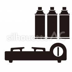 カセットコンロ カセットコンロ,コンロ,ガスのシルエット素材