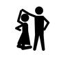 ダンス ダンス カップル,恋人,仲良し,夫婦,人物,人,男女,男,女,ダンスのシルエット素材