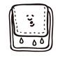 ふきん ふきん ふきん,フキン,台ふきん,干す,洗う,水滴,濡れてる,顔,かわいい,簡単のシルエット素材
