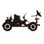 月面車 月面車,探査,車,走る,アポロ計画,ムーンバギー,乗り物,アンテナ,月面移動,宇宙のシルエット素材